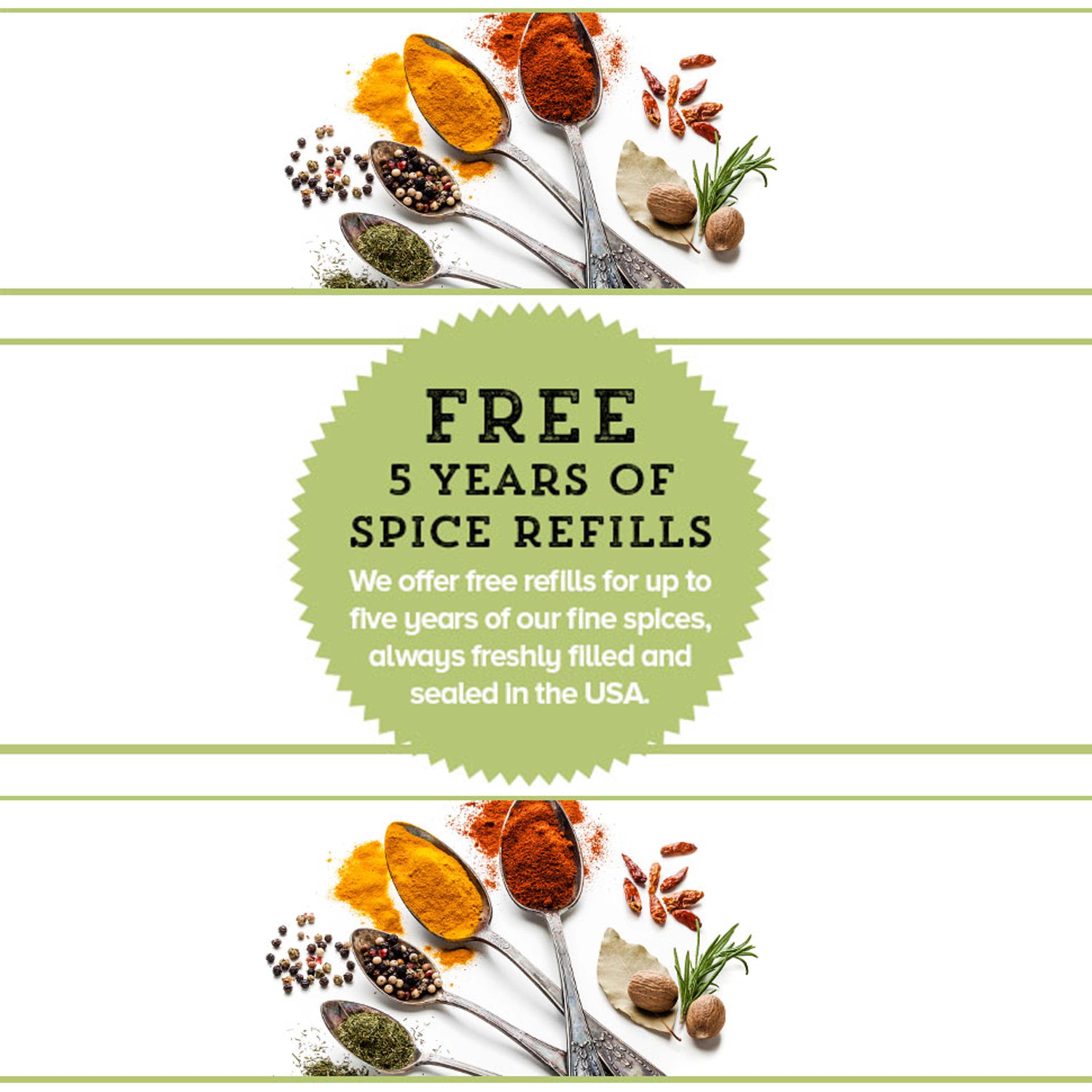 Kamenstein Filled 16 Jar Chrome Wire Revolving Spice Rack