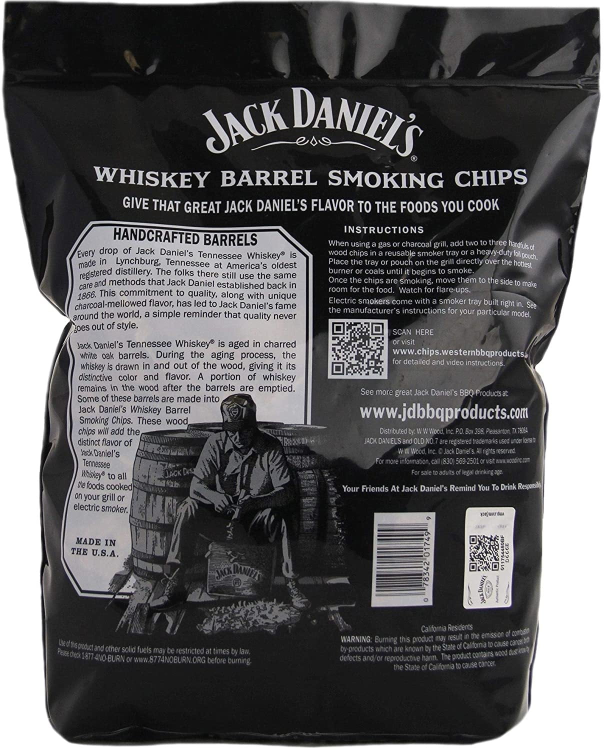 Jack Daniels 01749 Wood BBQ Smoking Chips 2 Pack