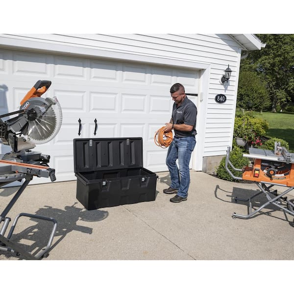 17.25 in. x 19 in. x 44 in. Matte Black Plastic All-Purpose Truck Tool Box Chest
