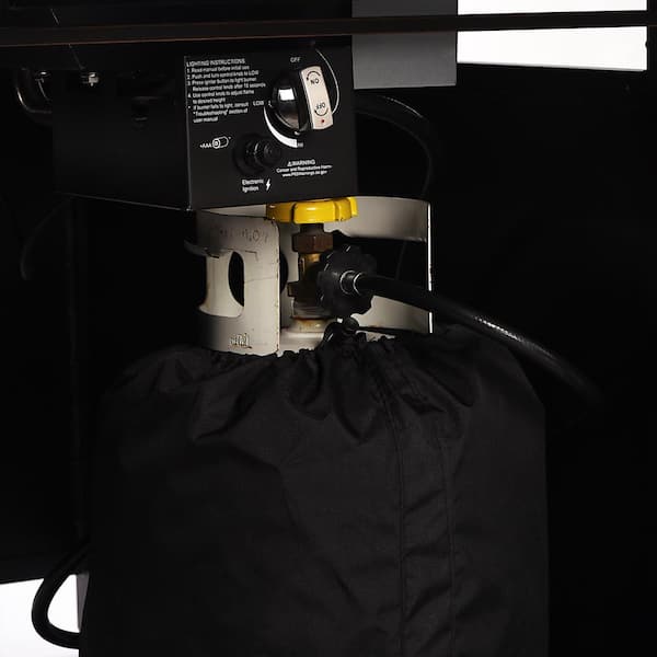 46 in. x 31 in. White Rectangular Aluminum Propane Fire Pit Table, Glass Beads, 2 Covers, Lid, 55,000 BTUs