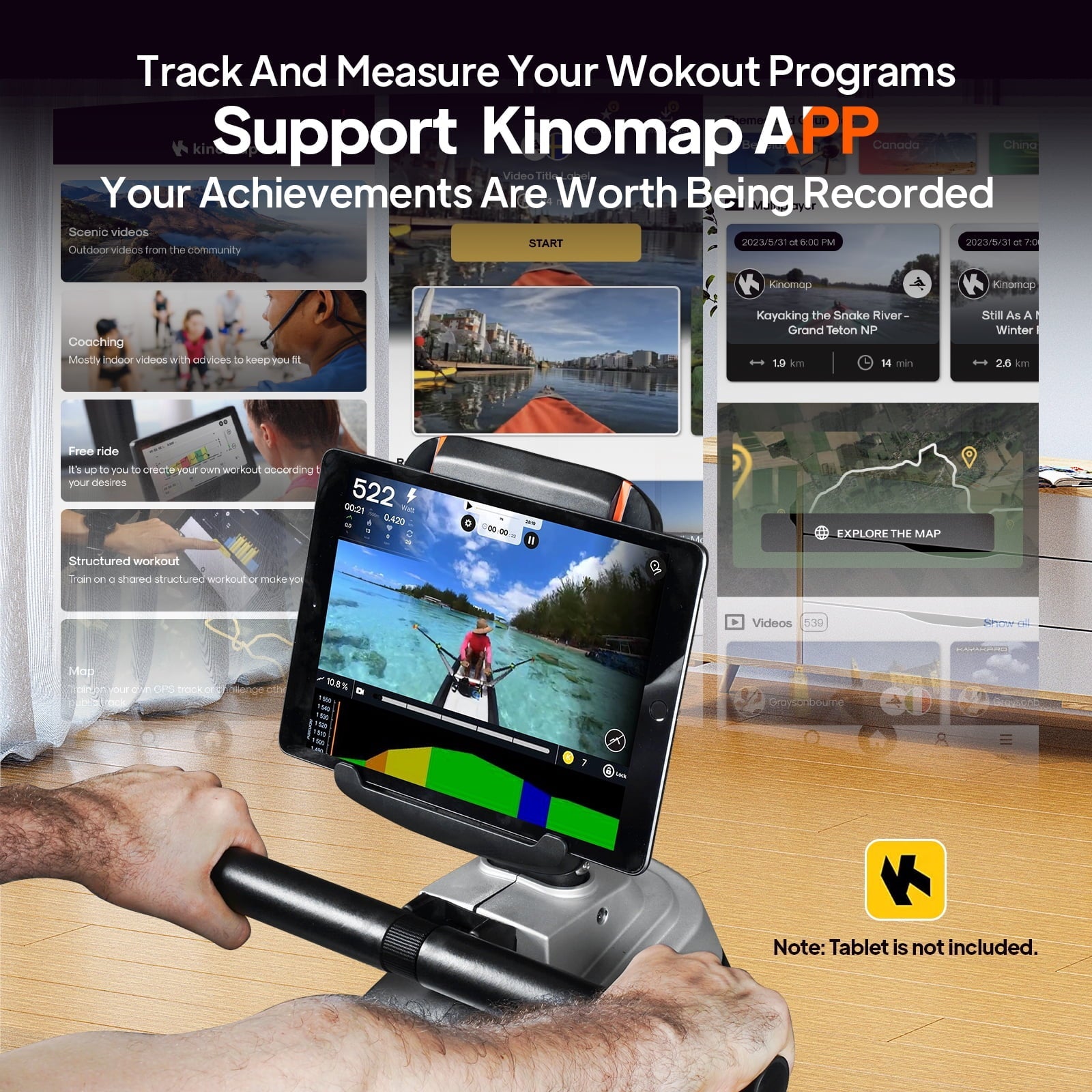 Pooboo Build-in Bluetooth 4in1 Magnetic Rowing Machines Rower Foldable 16 Level Resistance Indoor Rower Machines Home Exercise 350lb