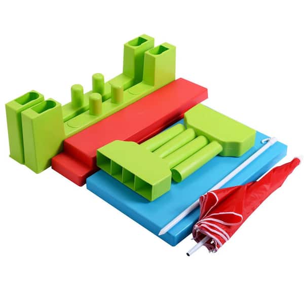 White Kids Wooden Picnic Table Bassinet