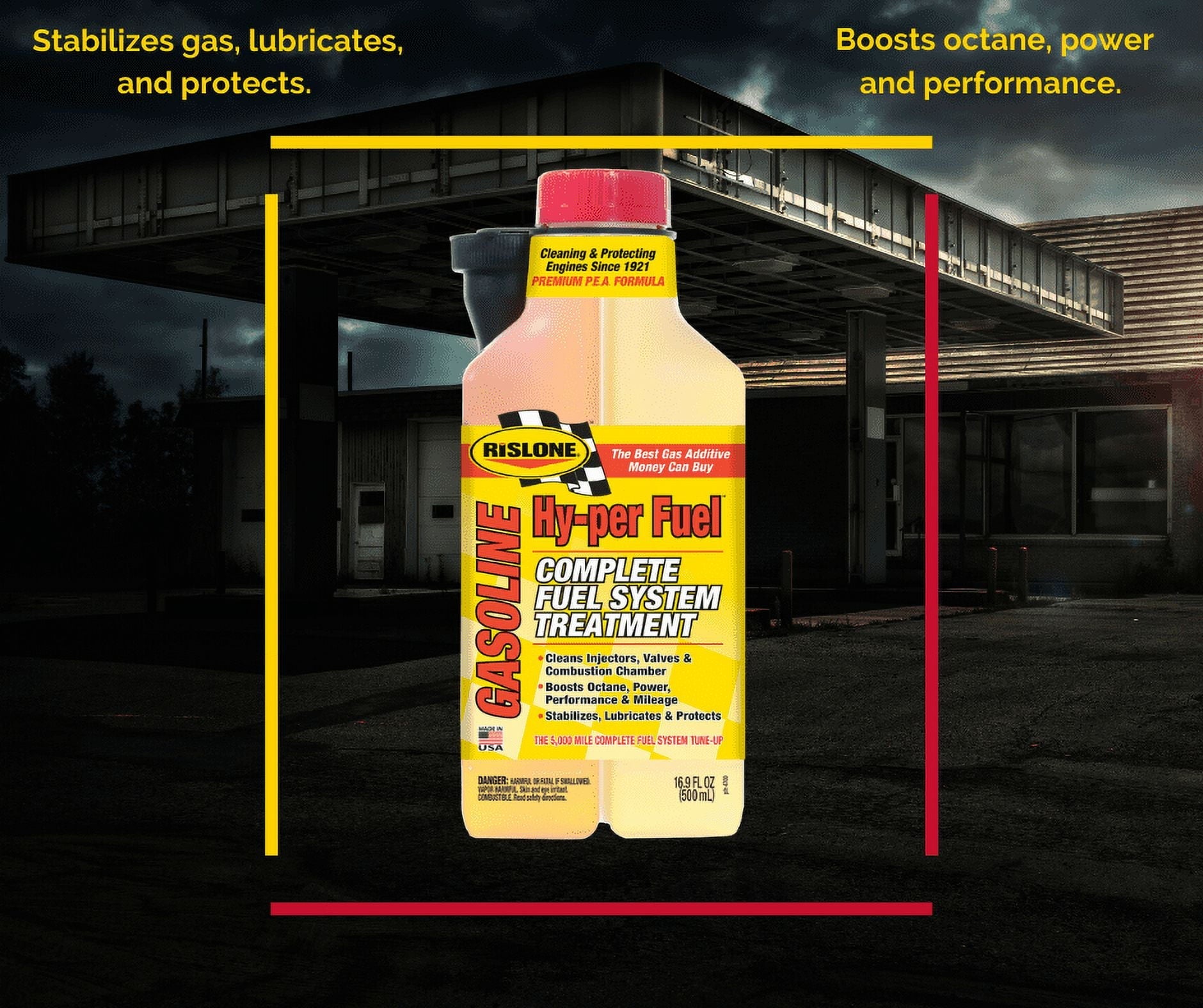 Rislone Hy-per Fuel Complete Fuel System Cleaner Gas Additive 16.9 oz