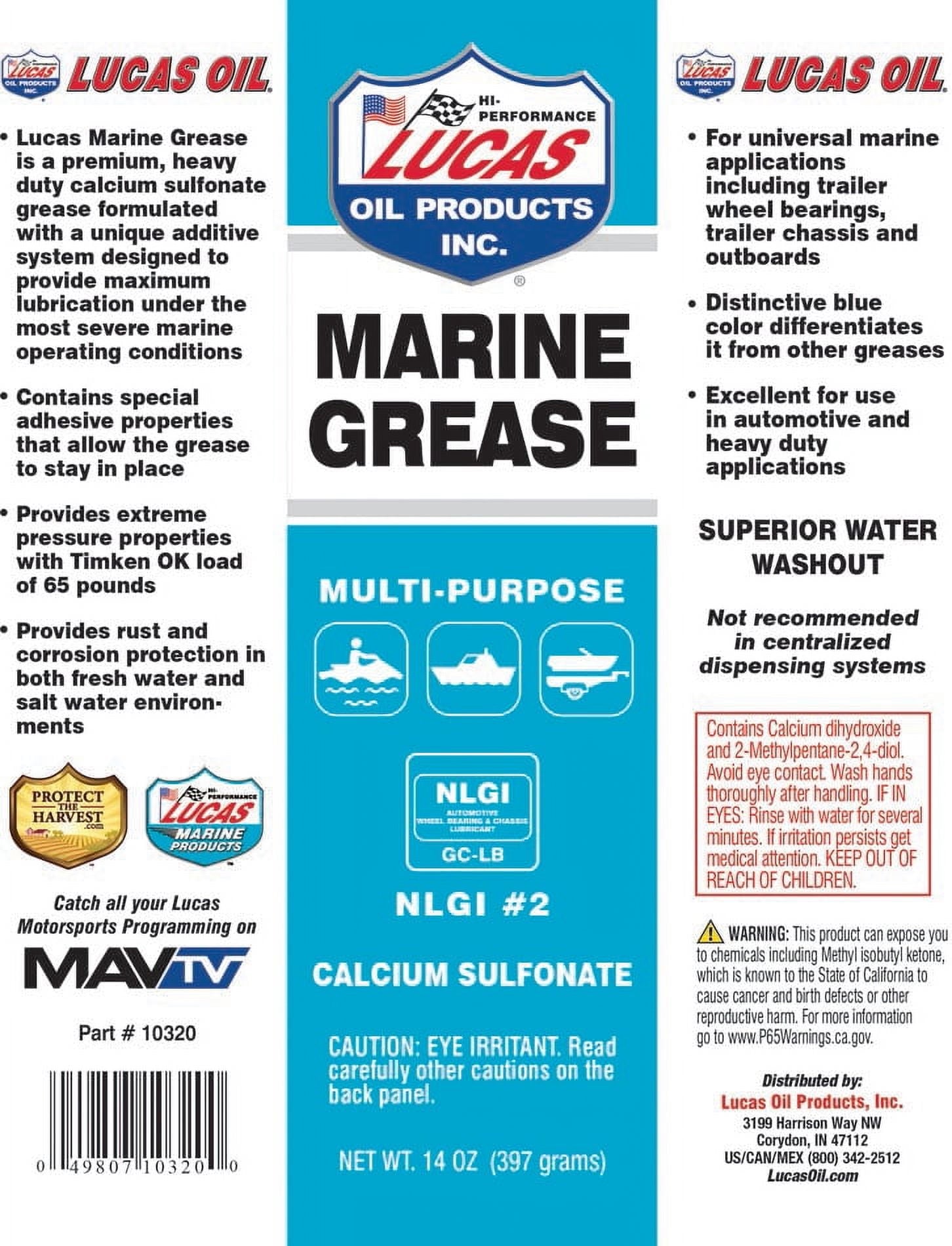 Lucas Oil Products Marine Grease (14 oz.)