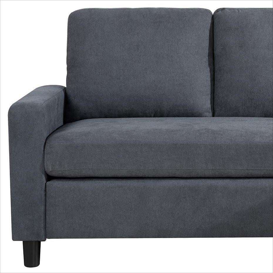 Sobaniilo Convertible Sectional Sofa Couch with Reversible Chaise(Dark Gray)