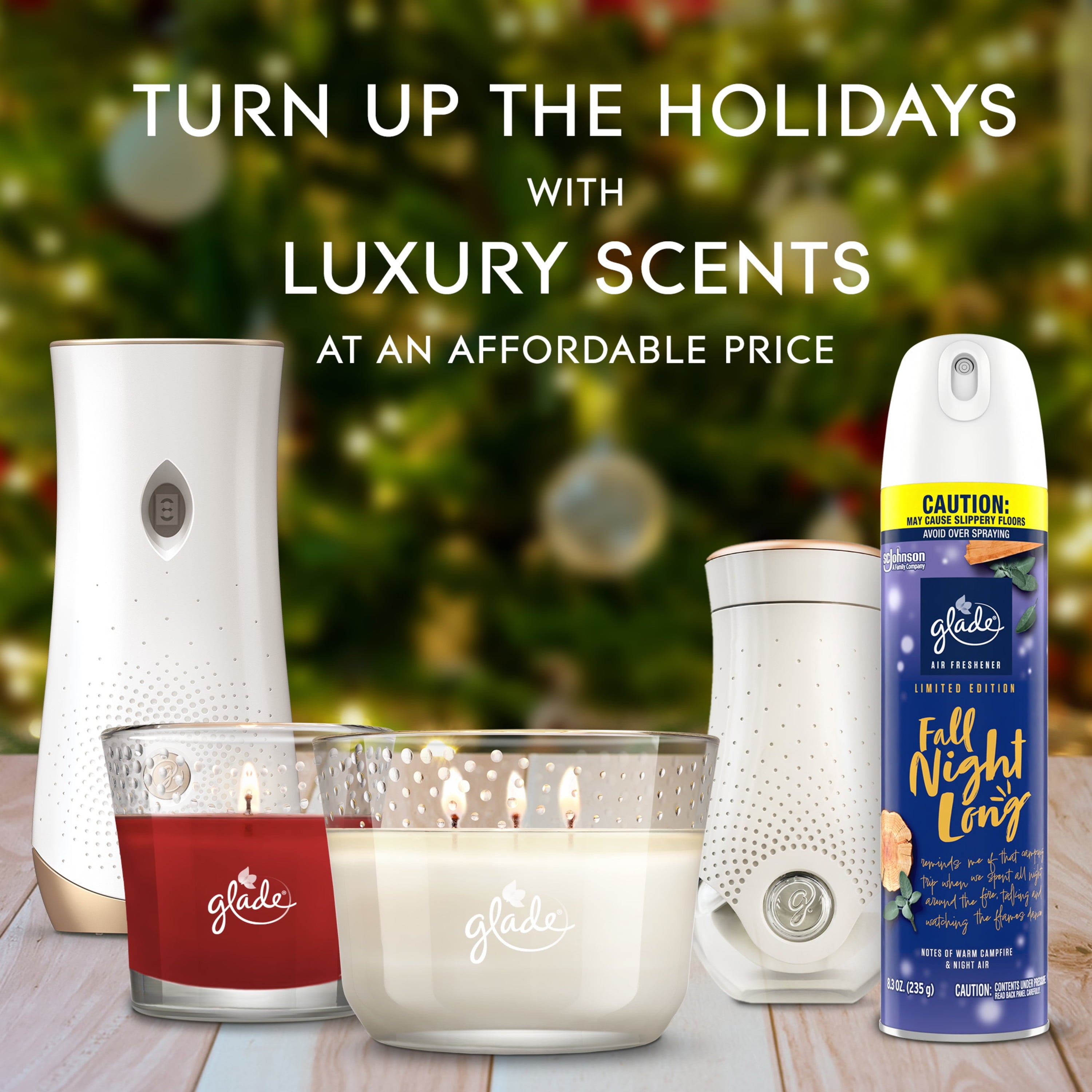 Glade Automatic Spray Refill, Air Freshener, Fall Night Long, 2 x 6.2 oz