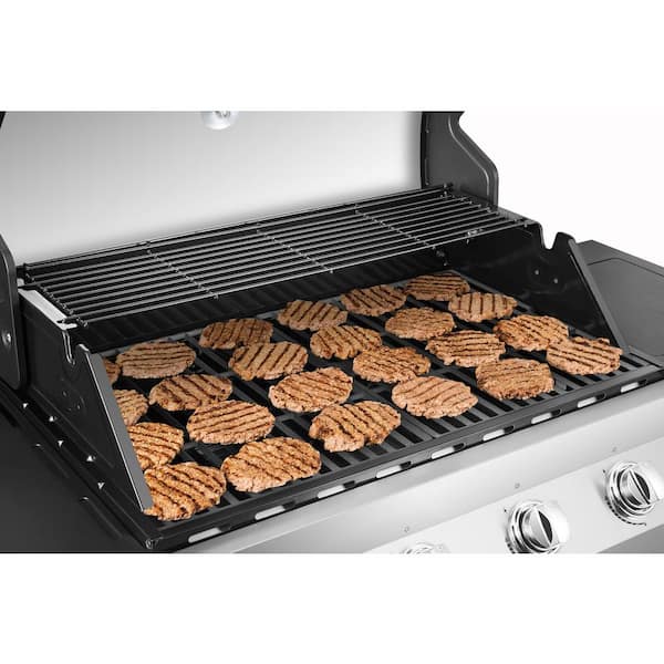 Premier 4-Burner Natural Gas Grill in Stainless Steel with Side Burner