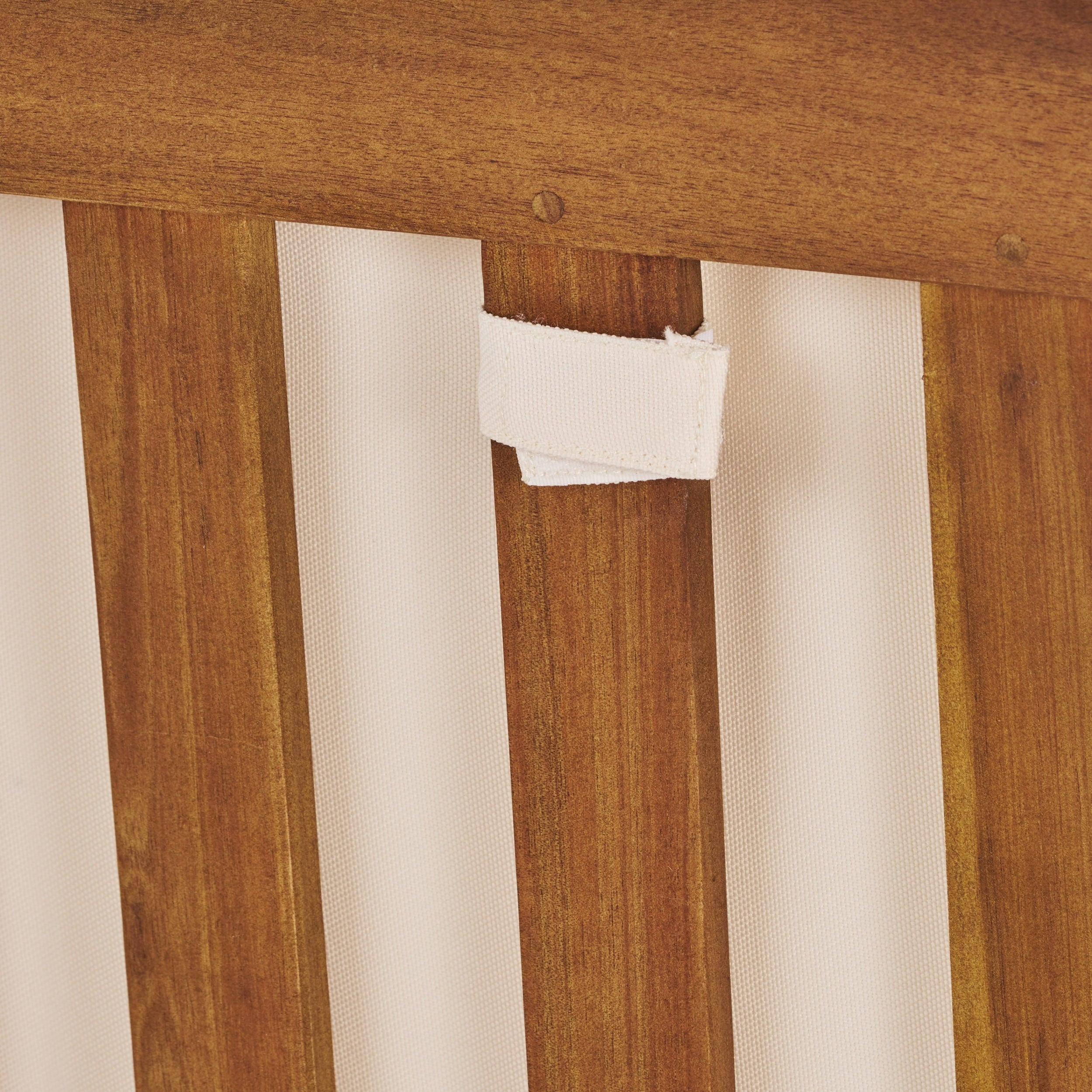 Outdoor 7 Piece Finished Acacia Wood Sofa Set with Cushions,Teak,Cream