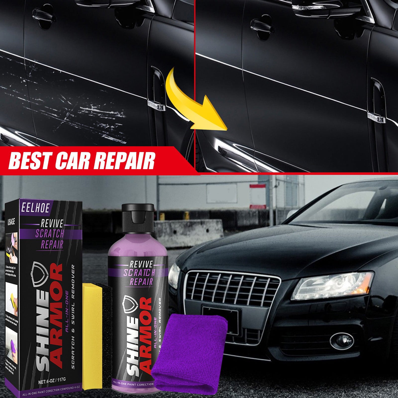 Savings Up to 65% off Car Scratch Remover - Ultimate Scratch and Swirl Remover - Repair Paint Scratches, Scratches, Water Spots! Car Polish Buffer Kit 100ml