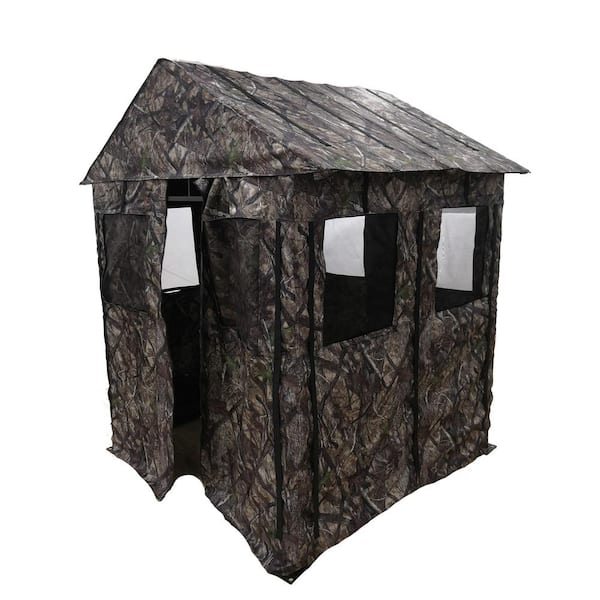 5 ft. x 5 ft. Deluxe Weather Resistant Ground Blind, True Timber Camo - HTC Fall
