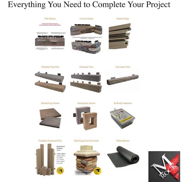 P-Series 5 in. x 20 in. Copper Hill Ledge Stone Concrete Stone Veneer (100 sq. ft./Crate)