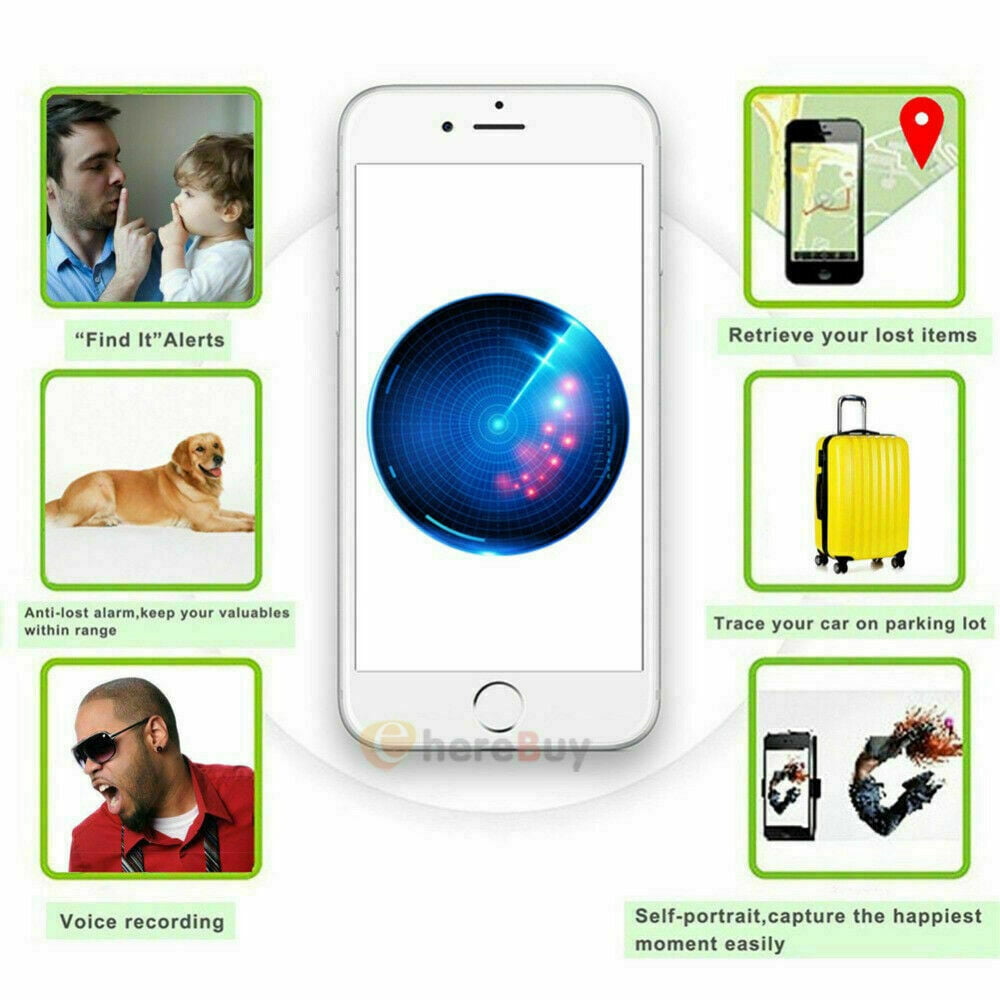 JahyShow Anti-Lost Tracker, GPS Pro Trackr, Wireless Bluetooth 4.0 Tracking,Wallet Keys Pet Finder (Pack of 4)