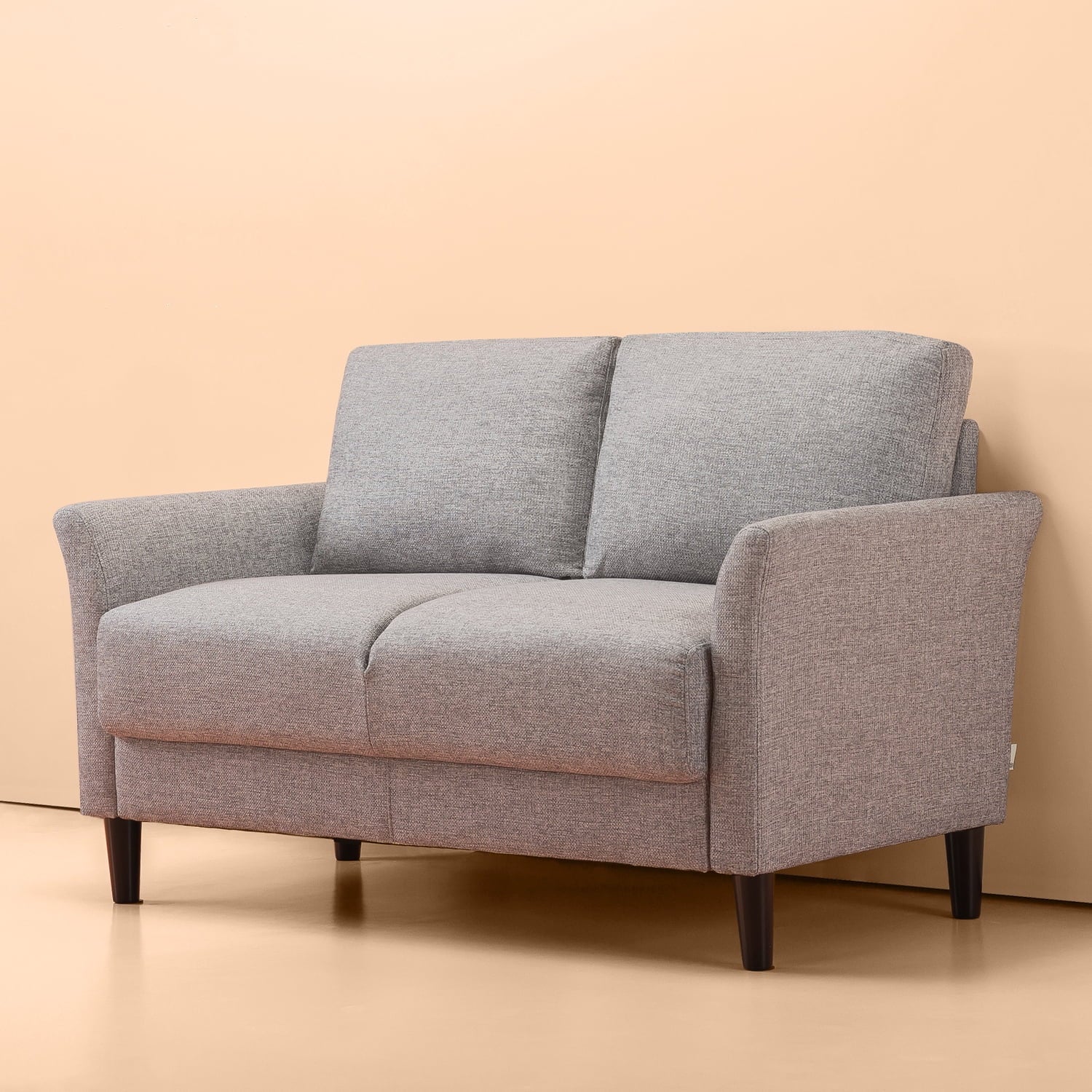 Zinus Jackie 2-Seater Loveseat, Soft Grey