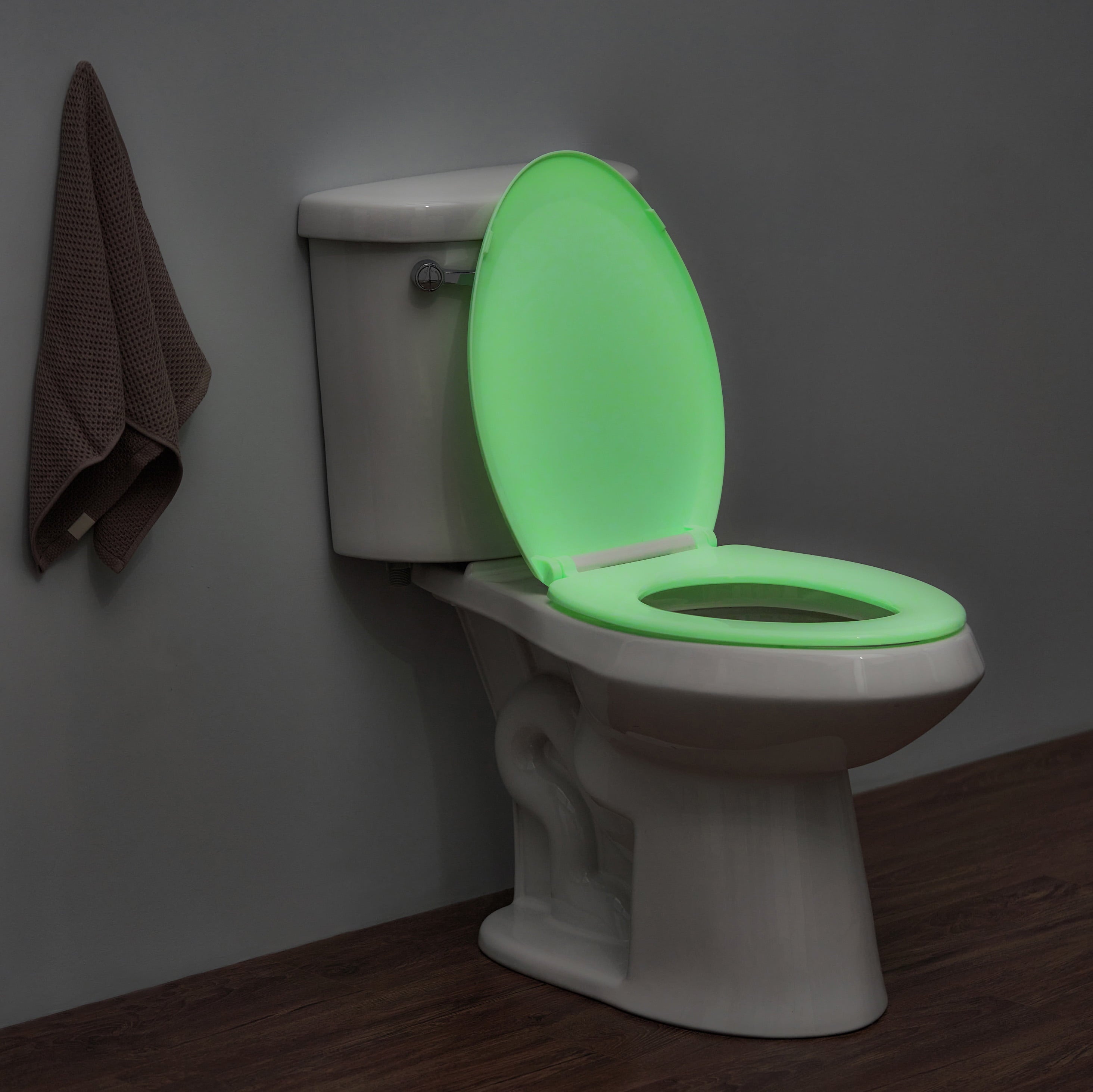 Evekare Night Glow ( Green Glow) Soft Close Elongated Toilet Seats In White