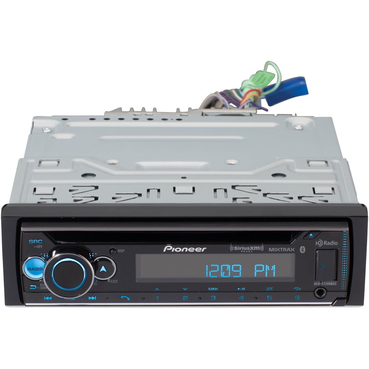 Pioneer DEH-S7200BHS Single-DIN In-Dash CD Receiver with Bluetooth, HD Radio, and SiriusXM Ready