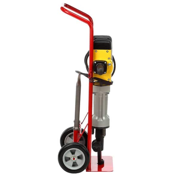 Brute 15 Amp 1-1/8 in. Corded Concrete Portable Electric Hex Breaker Hammer Kit with Cart and 2 Chisels