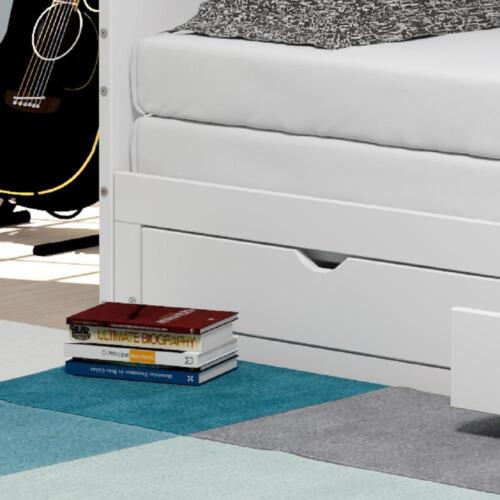 Jasper Twin to King Extending Day Bed with Storage Drawers, White