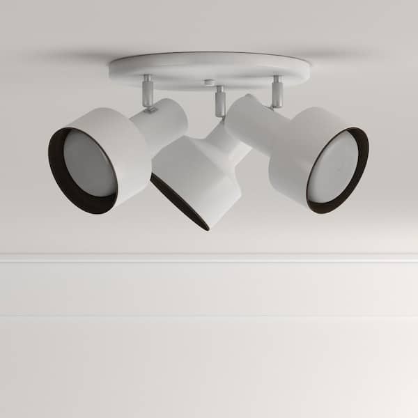3-Light Off White Multi-Directional Flush Mount