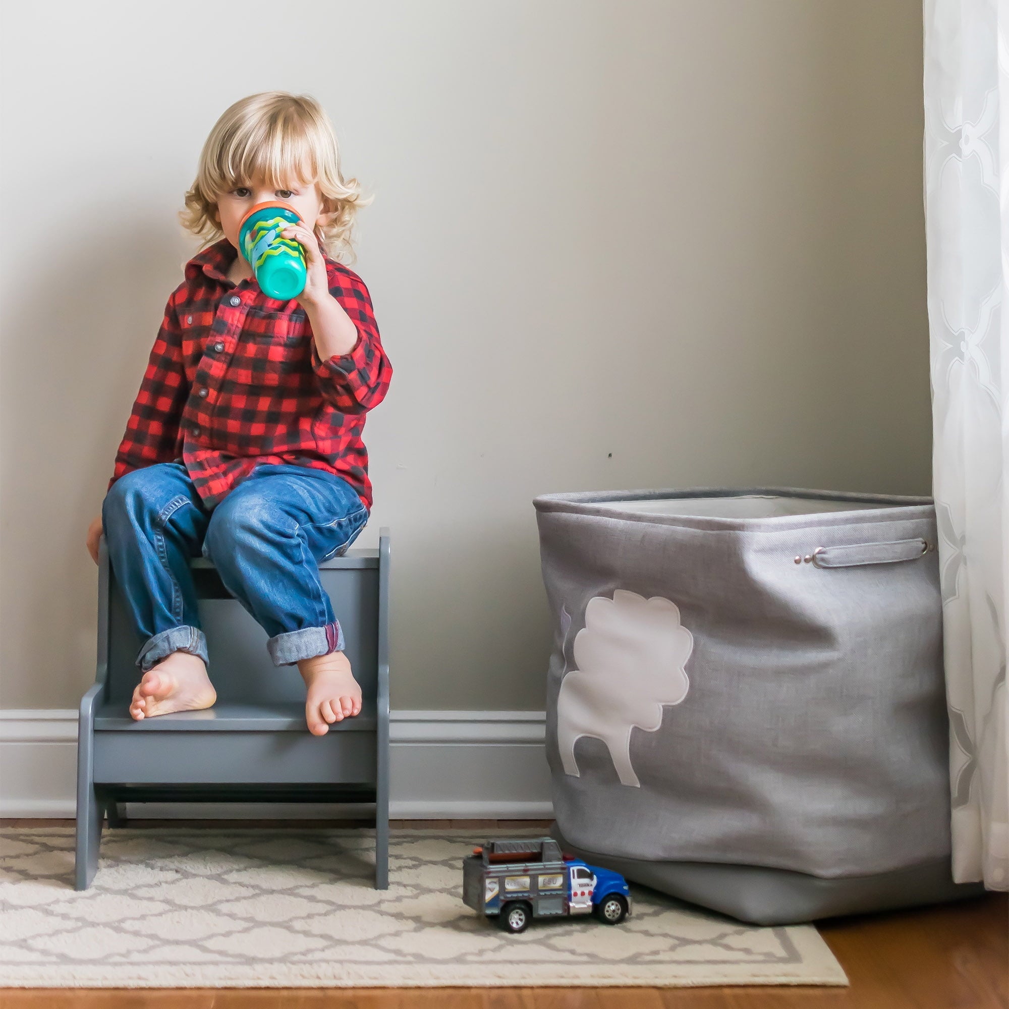 Two Step Stool - Gray