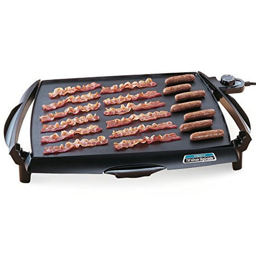 Presto Tilt 'N' Drain Big Griddle Electric Cool-Touch Griddle 07046