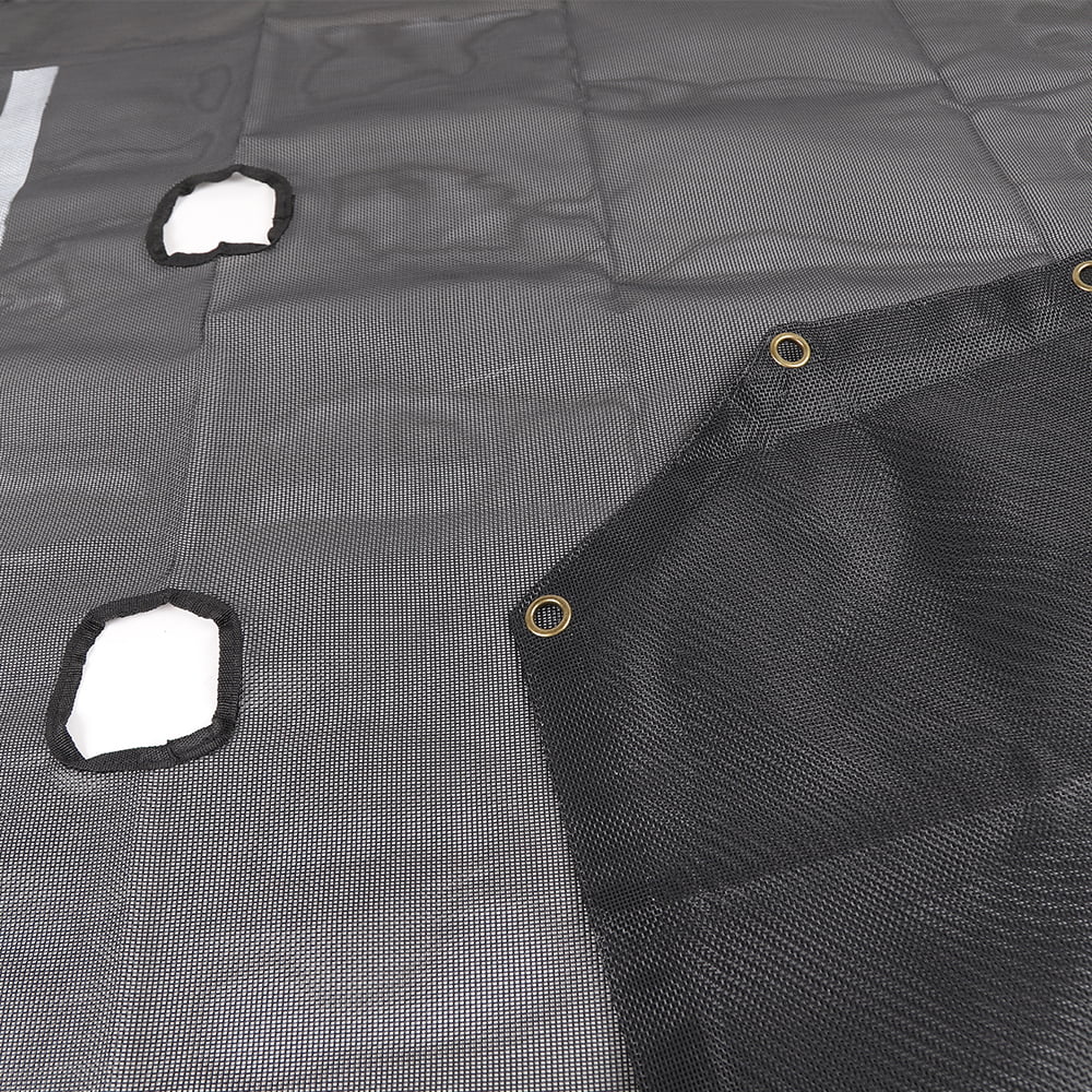 CheroCar Sun Shade Mesh Sunshade Bikini Top for Jeep Wrangler JK 2007-2017, Black US Flag