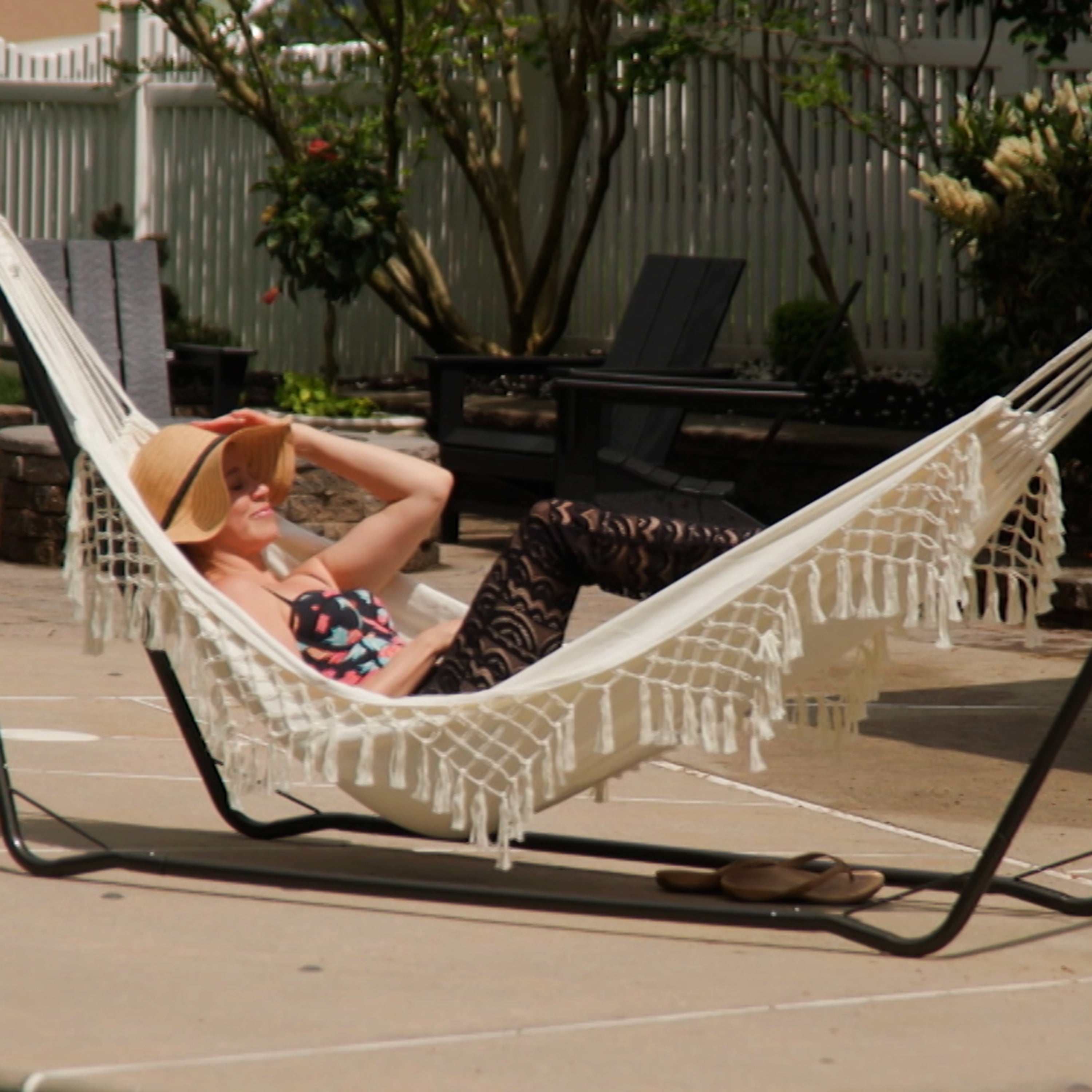 Bliss Hammocks 10-ft Long Hammock Stand W/ Hanging Hooks, 220 lb. Capacity