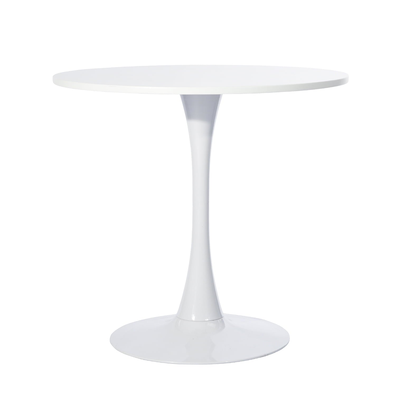 Homylin Modern 31.5 inches Round Dining Table Coffee Table with Pedestal Base in Tulip Design