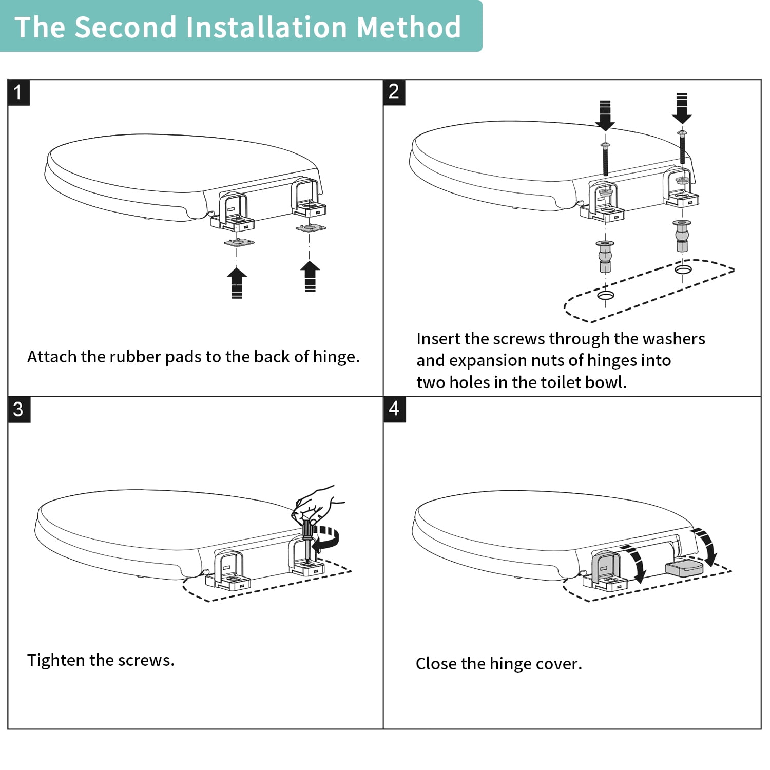 FBJ 400 Pound Slow Close Heavy Duty Oval Plastic Toilet Seat in White No Slam