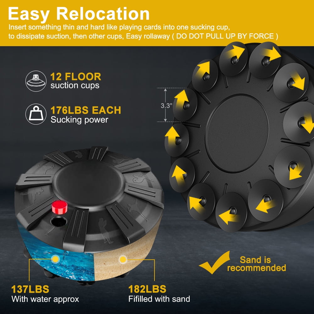 GIKPAL Freestanding Punching Bag, 70'' - 182lbs Heavy Boxing Bag with Stand for Adult Teens Kids Kickboxing Bag with 12 Suction Cup Base for Home Office Gym