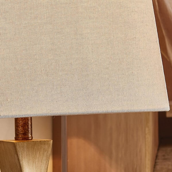 27 in. Spiral Antique Brass Table Lamp Set (Set of 2)