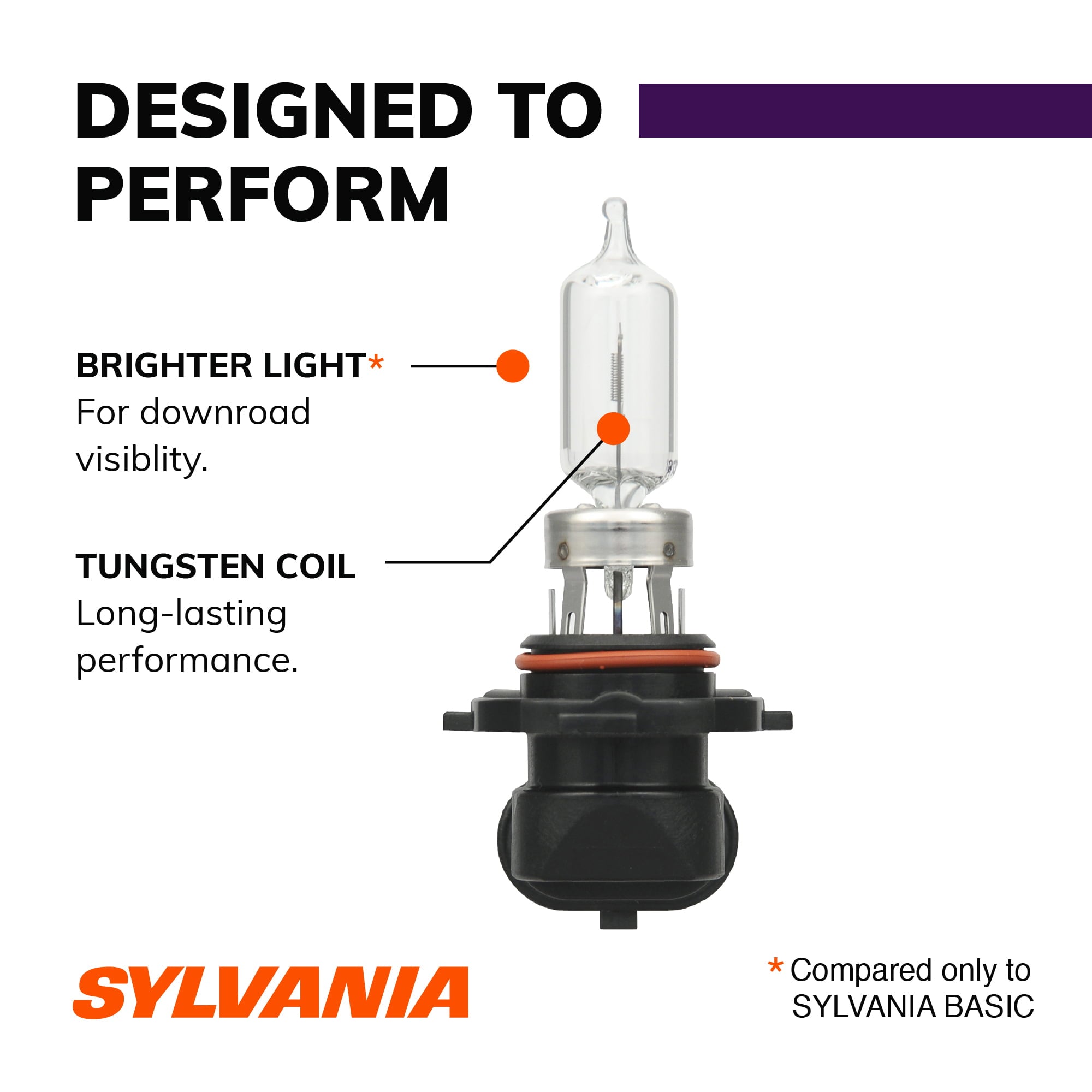 Sylvania 9005 XtraVision Halogen Headlight Bulb, Pack of 2