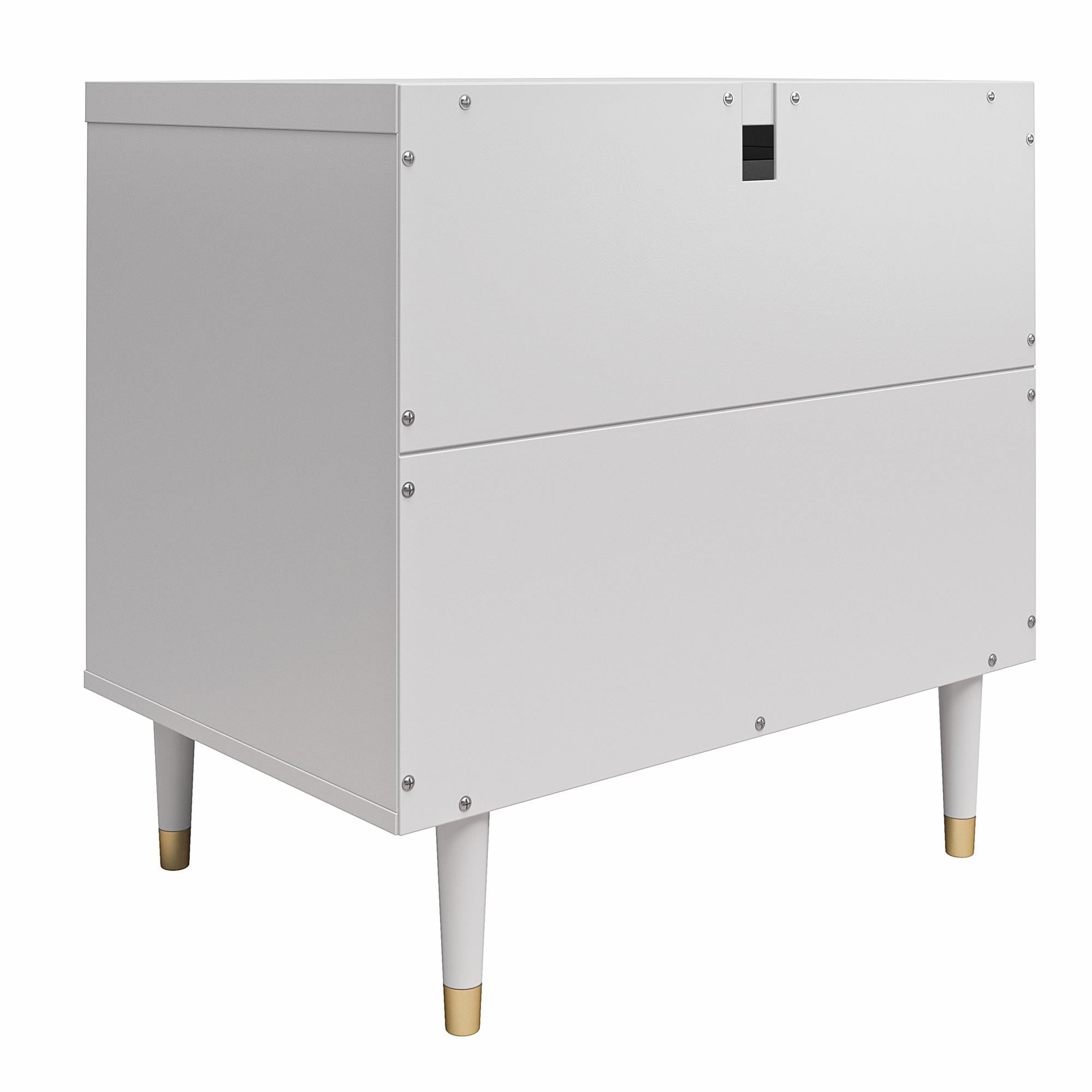 CosmoLiving by Cosmopolitan Elizabeth Nightstand, Dove Gray