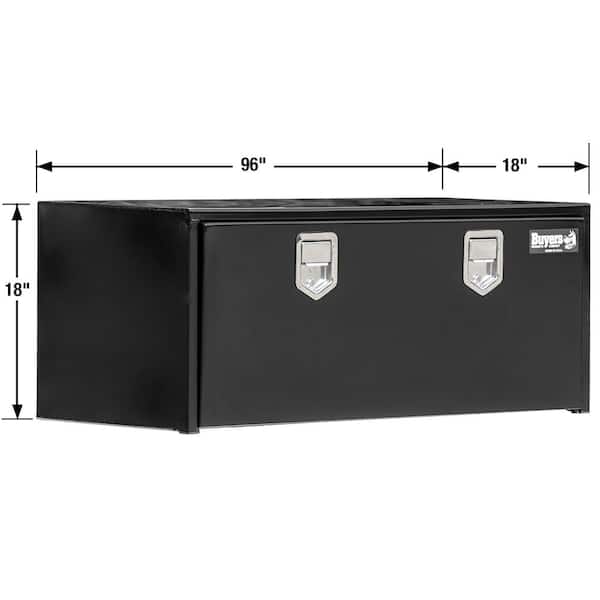 18 in. x 18 in. x 48 in. Gloss Black Steel Underbody Truck Tool Box
