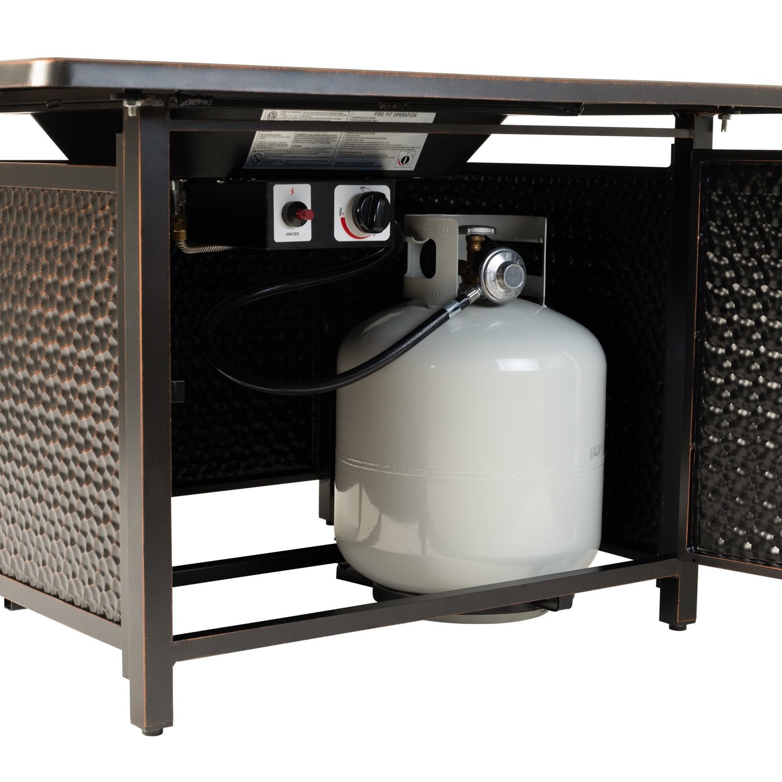 Fire Sense Walkers 44 in. Square Fire Pit