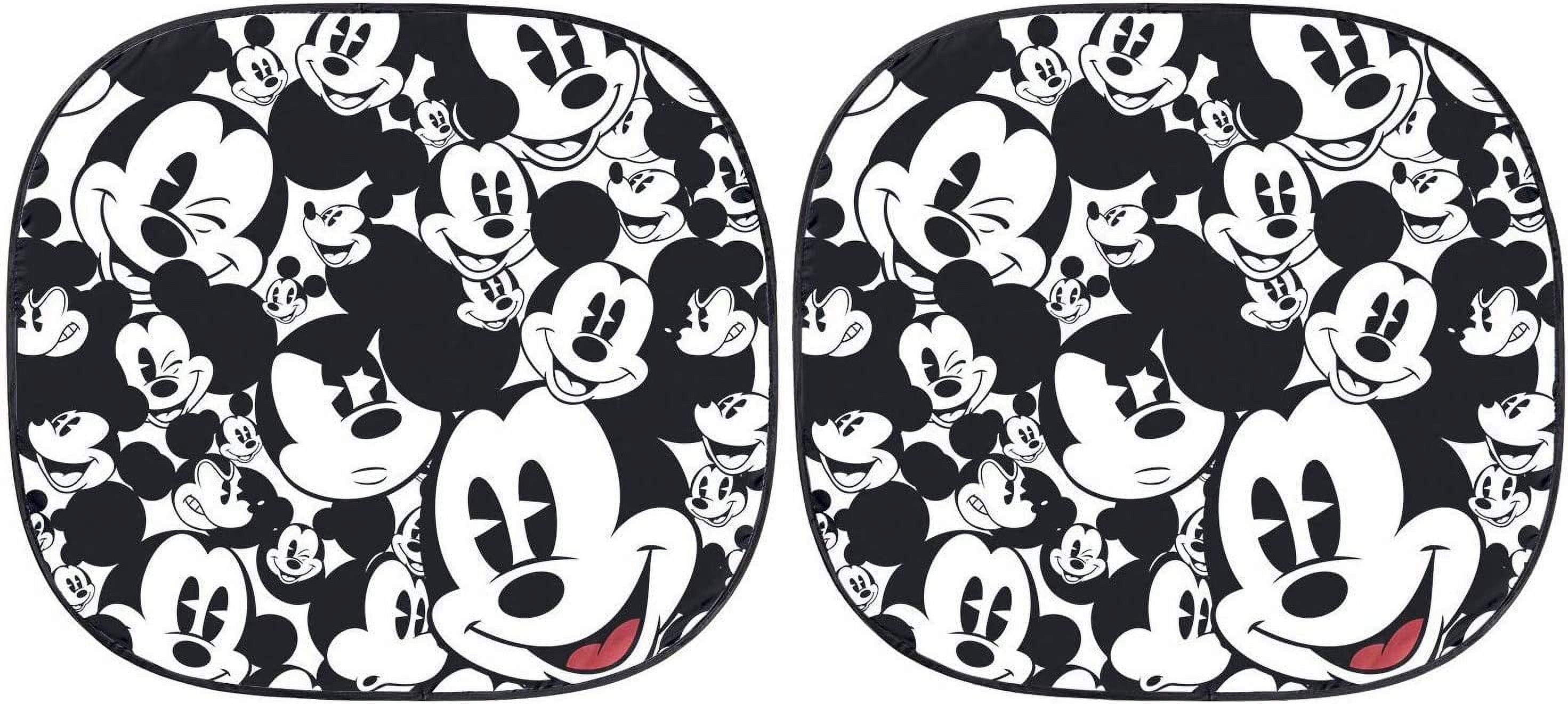Auto Car Windshield Sunshade with Disney Mickey Expressions Design 2 Piece with License Plate Frame
