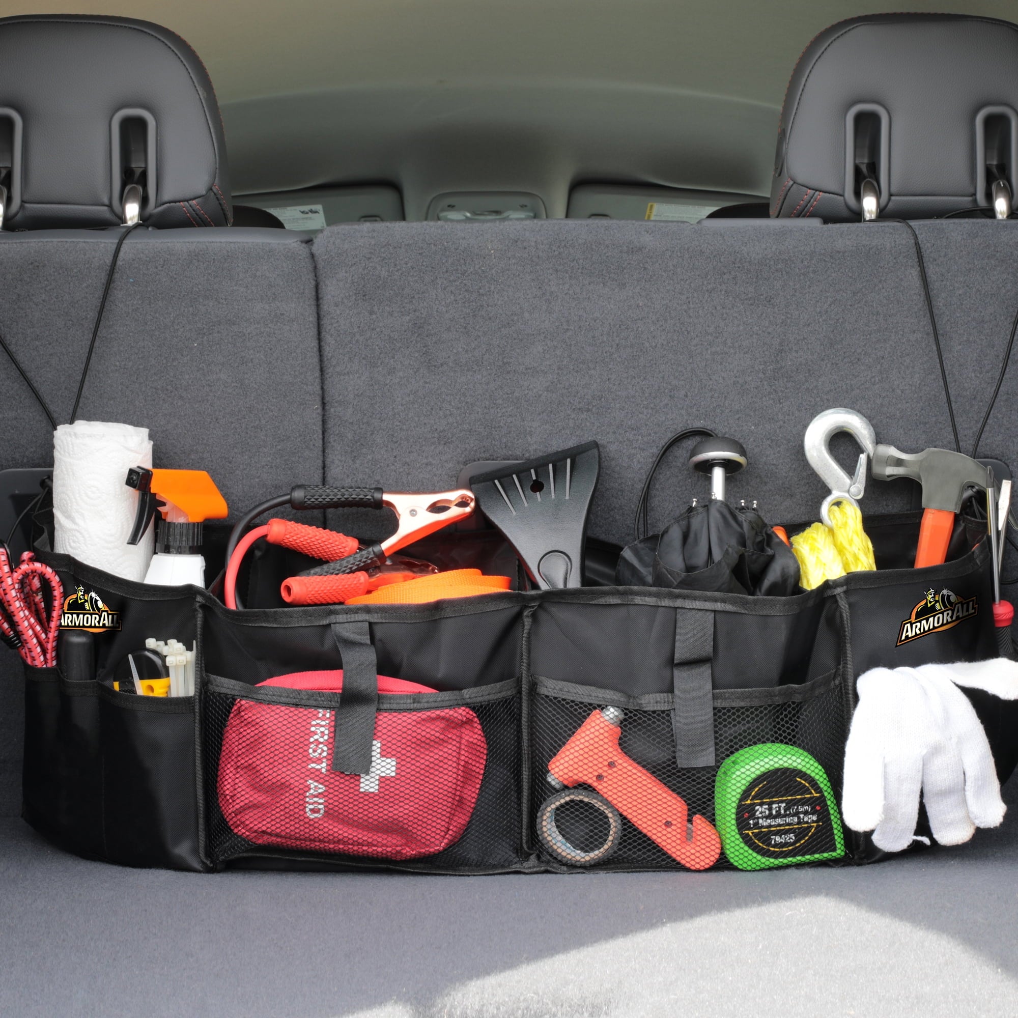 Armor All 12 Compartment Hanging Trunk Organizer, Space Saving, Car, Truck, Van, SUV