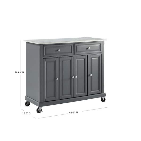 Avery Gray Kitchen Cart