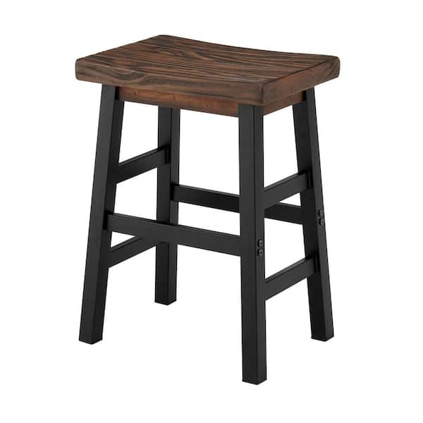 Pomona 26 in. H Reclaimed Wood Counter Stool with Metal Legs
