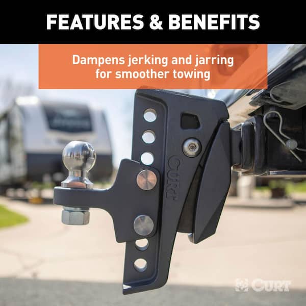 15,000 lbs. 6 in. Drop Rebellion XD Adjustable Cushion Trailer Hitch Ball Mount (2 in. Shank)