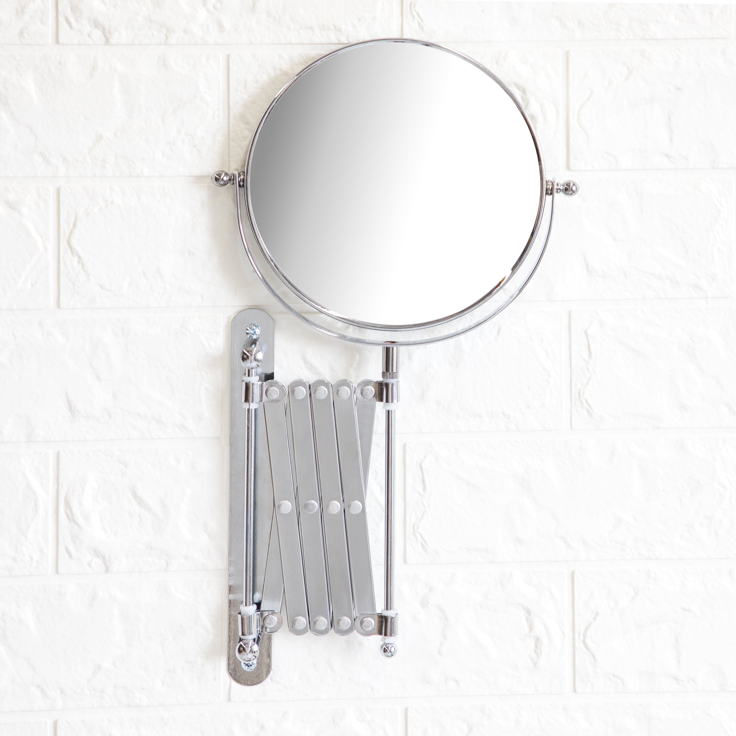 Mainstays Wall Mount Traditional Round 1X/3X Vanity Makeup Mirror, Chrome Finish