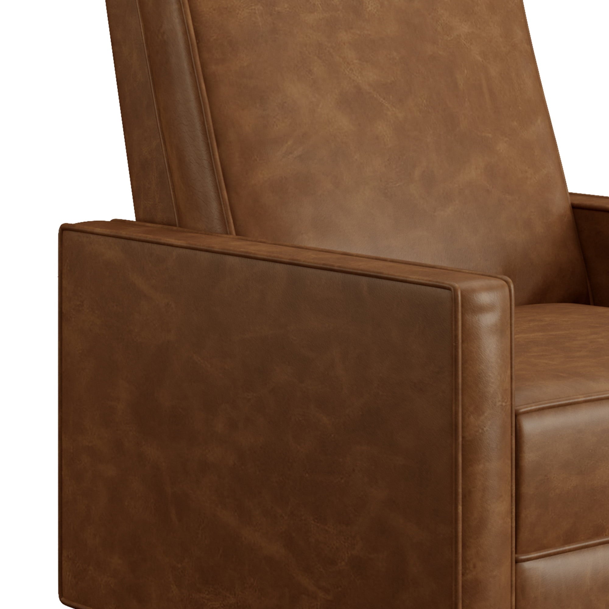 Hillsdale Jianna Faux Leather Push Back Recliner, Saddle Brown
