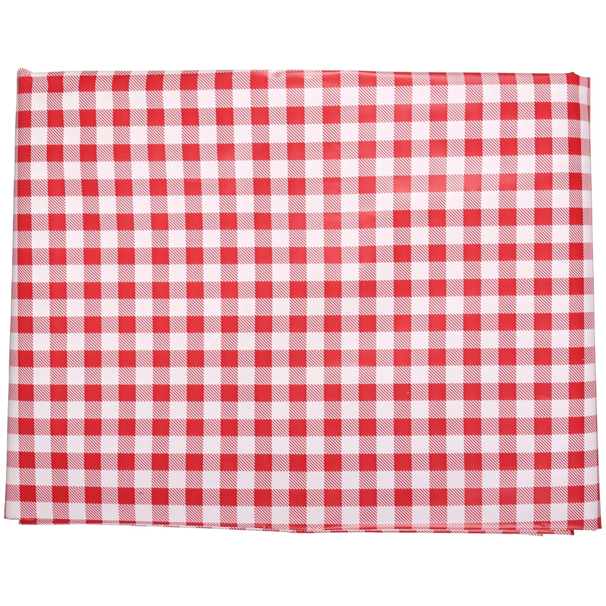 Coghlan's Picnic Combo Pack, Red and White Checkered 54” x 72” Vinyl Tablecloth & 6 Stainless Steel Tablecloth Clamps
