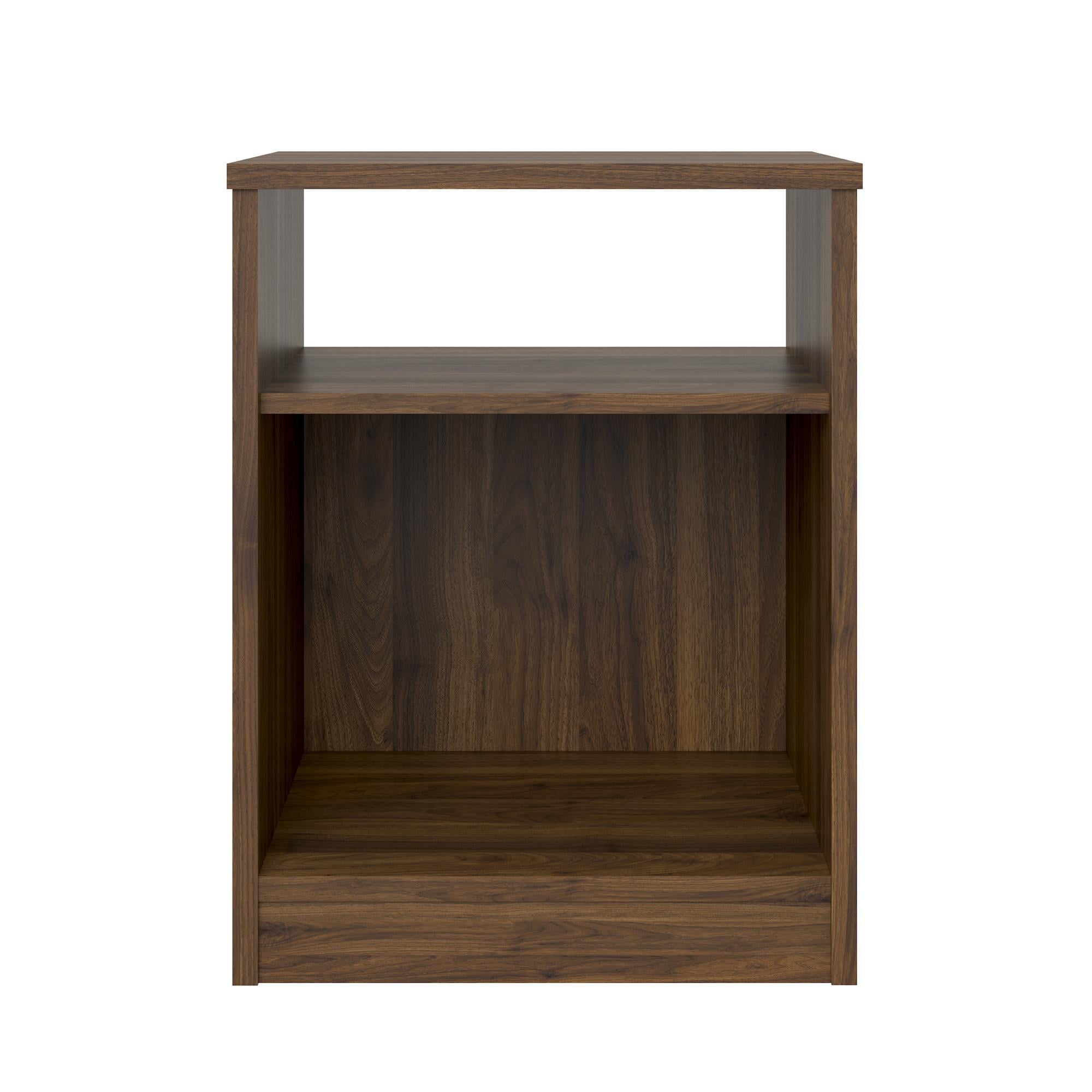 Mainstays Classic Open Shelf Nightstand, Canyon Walnut