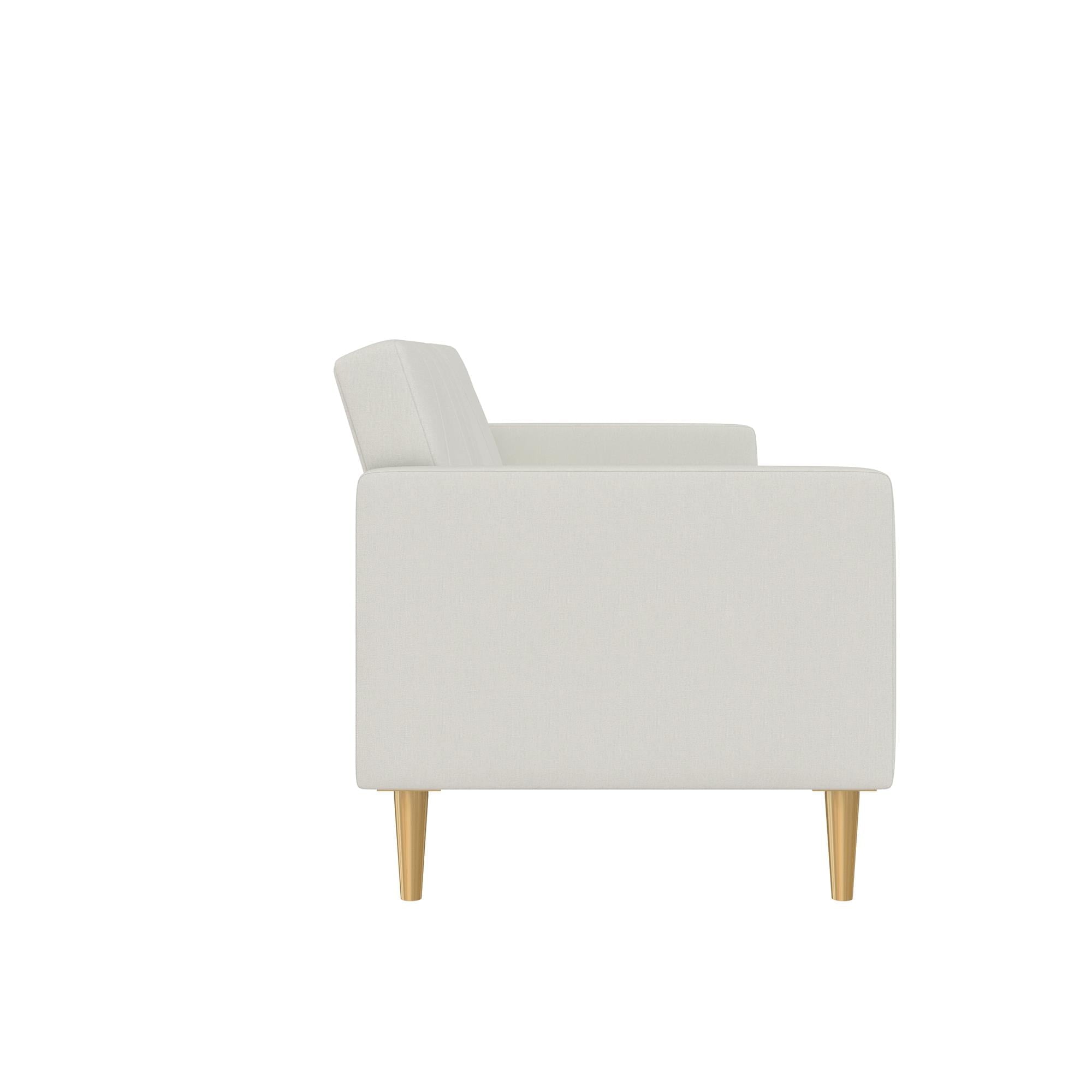 DHP Alicent Futon Sofa Bed and Couch Sleeper, Light Gray Linen