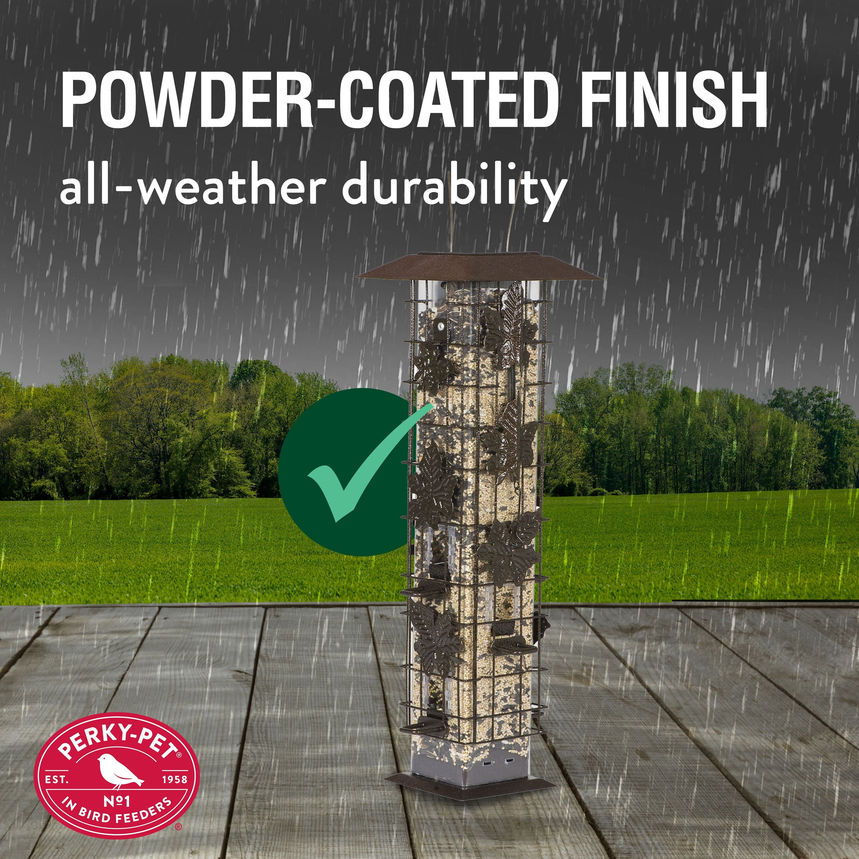 Perky-Pet Black Squirrel-Be-Gone Wild Bird Tube Feeder - 2 lb Capacity