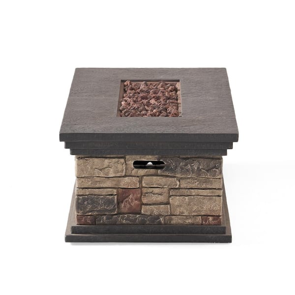 Fox Stone Rectangular Stone Fire Pit (No Tank Holder)