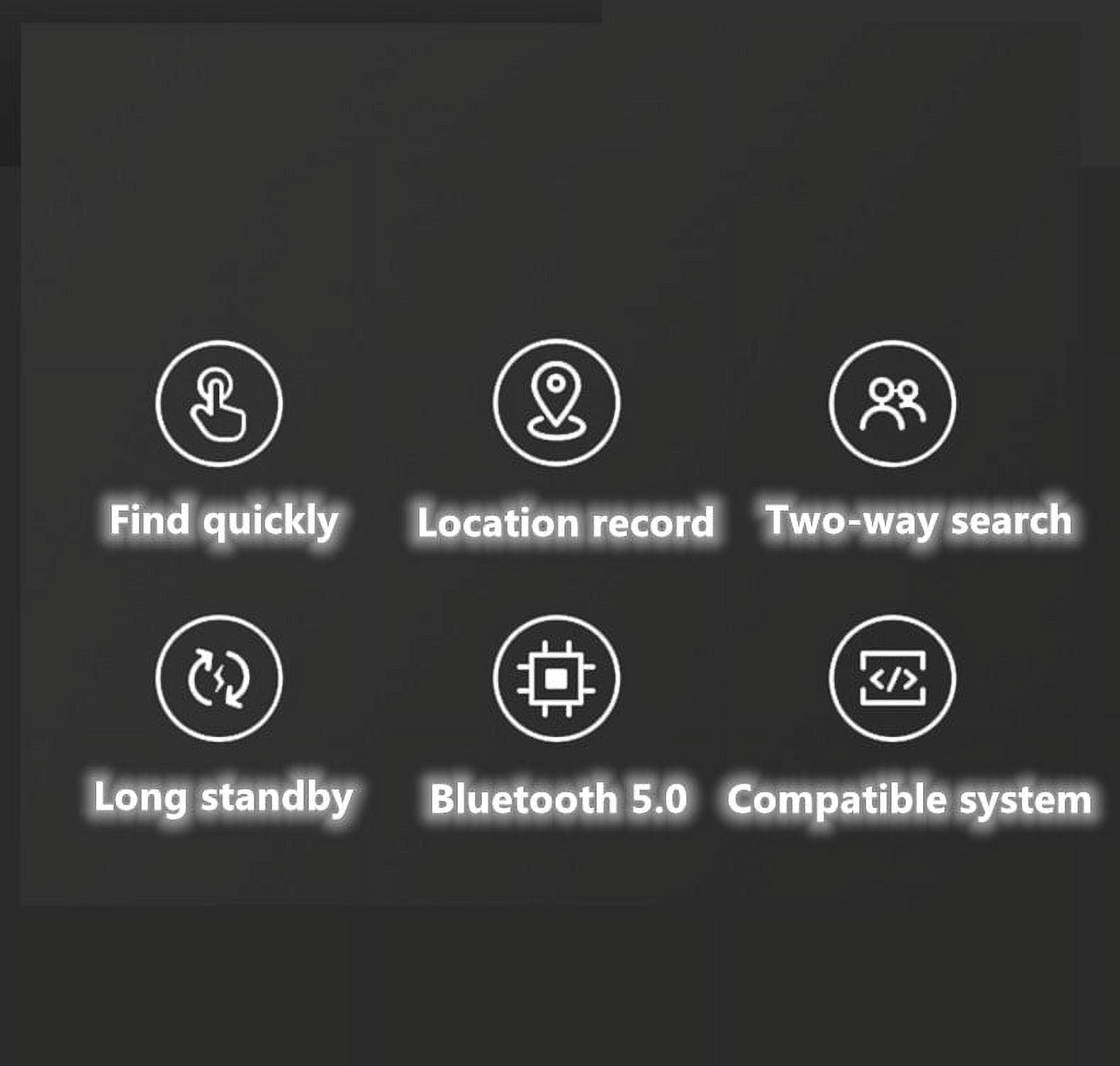 Aidai Bluetooth Tracker&Smart Key Finder,Tracking Devices Locators Anti-lost Bluetooth Smart GPS Alarm New With Silicone Sleeve White