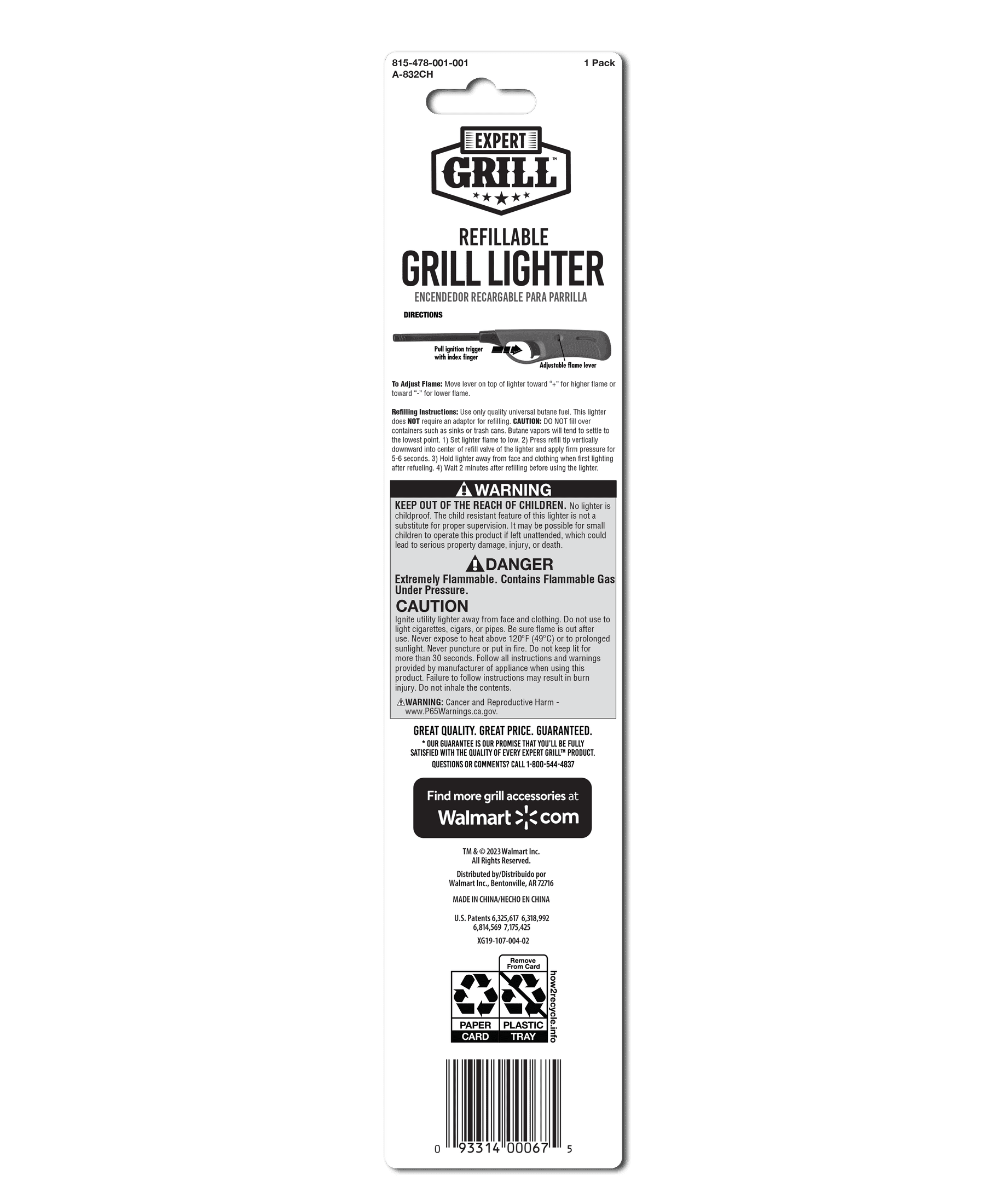 Expert Grill Refillable Grill Lighter, 1-Pack