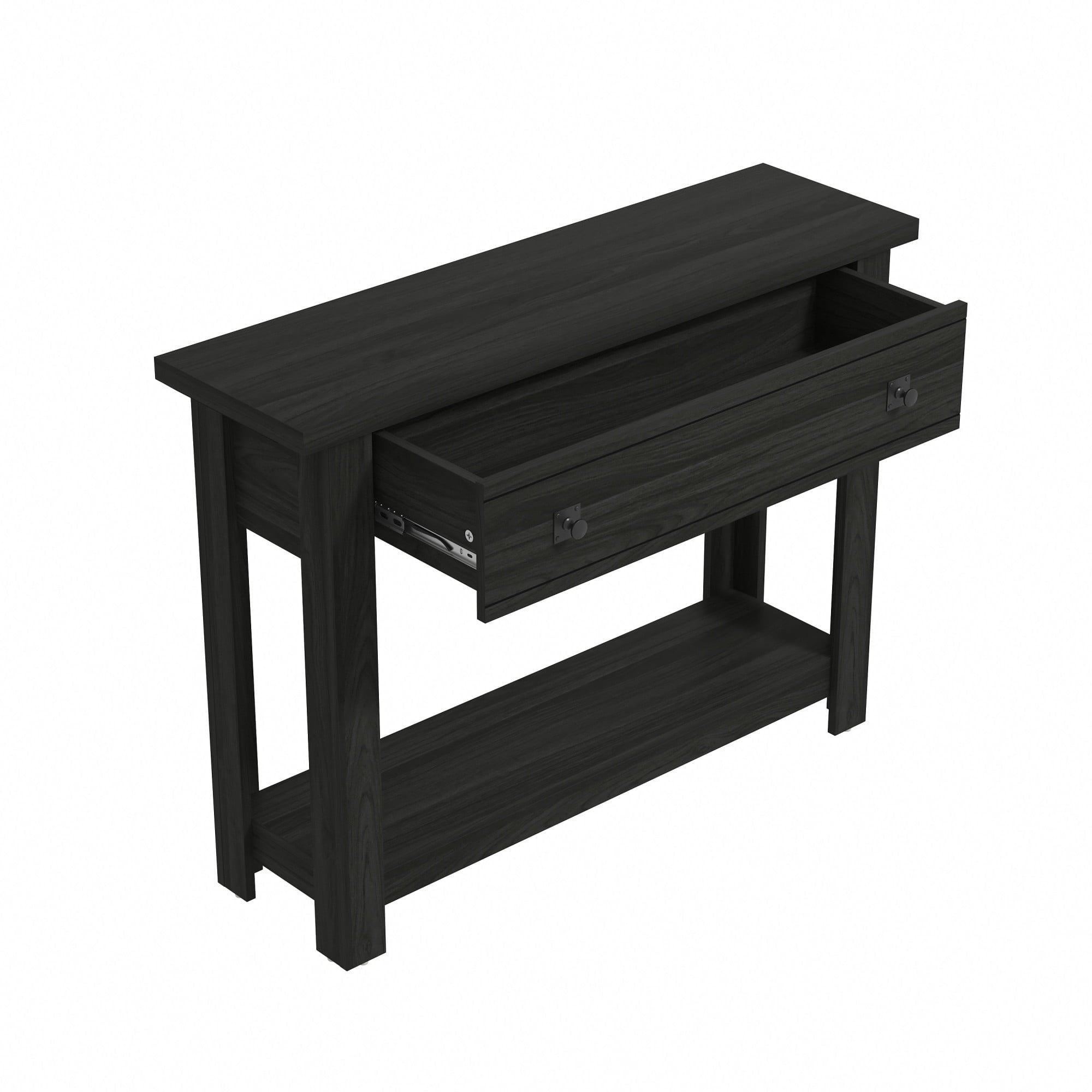 Coover Wood Console Table with 1 Drawer, Black