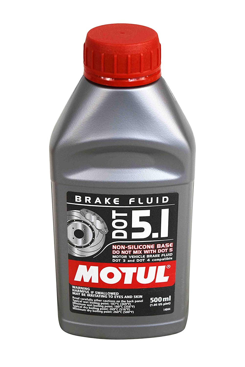 Motul (4 Pack) 100950 100% Synthetic Brake Dot 5.1 Brake Fluid 500 ml